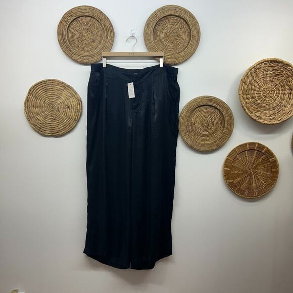 NEW $100 Eloquii Black Wide Leg Lightweight Pants Trousers Plus Size 20 - Picture 1 of 7